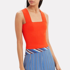 A.L.C. Ali Signature Red Iconic Stretch Crop Top Size XS